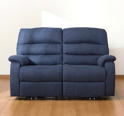ニトリ 電動リクライニングソファ 紺色
