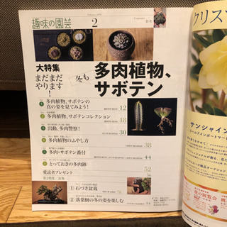 多肉植物特集の『趣味の園芸』2冊セットの画像