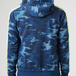 新品未使用　Improves　青迷彩柄 カモフラ柄カモフラージュ ジップアップパーカーの画像