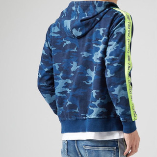 新品未使用　Improves　青迷彩柄 カモフラ柄カモフラージュ ジップアップパーカーの画像