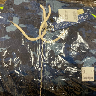 新品未使用　Improves　青迷彩柄 カモフラ柄カモフラージュ ジップアップパーカーの画像