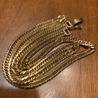 18k ネックレス トリプル8面喜平