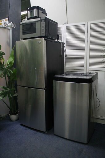 R2433) Haier 中古 ハイアール　アーバンカフェシリーズ　冷蔵庫・洗濯機・電子レンジ・炊飯器　4点セット　自社配送エリア限定 家電セット 店頭取引大歓迎♪
