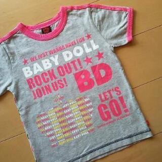 中古DISＴシャツ110グレー☆ベビードールBABYDOLLベビ...