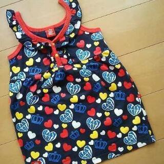 中古ワンピース110紺ベビードールBABYDOLLベビド


