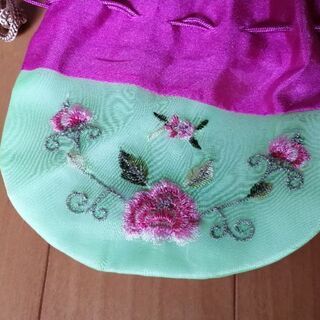 韓国刺繍 お土産 巾着袋 2つセットの画像