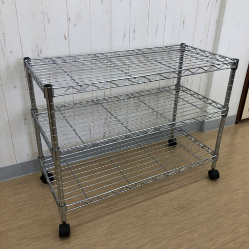 中古品☆キャスター付きスチールラック☆メタルタック☆
