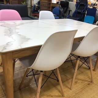 Almas150 ダイニング5点セット シェルチェア【トレファク南柏店】