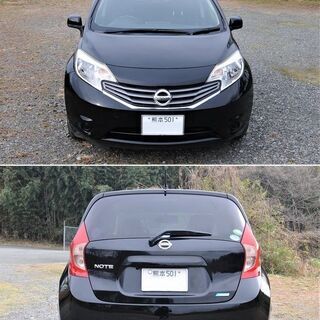 走行59,700km ノートX　★人気のブラック　★美車　★社外ナビの画像