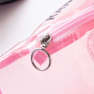 新品未使用　WEGO　 KAKAOFRIENDSコラボクリアウエストバッグ　Lピンクの画像