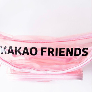 新品未使用　WEGO　 KAKAOFRIENDSコラボクリアウエストバッグ　Lピンクの画像