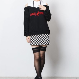 新品未使用　WEGO　 KANGOLSPORTオフショルパーカー　ブラックの画像