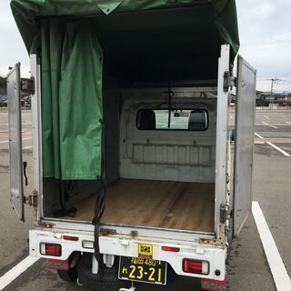 大幅値下げ！ スズキ キャリイ 660 KCエアコン パワステ 3方開 特装車 軽運送 幌 パネルバン 装備多数の画像