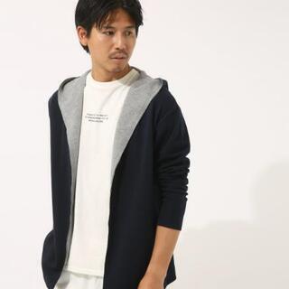 新品 カノコ天竺Wフェイスフードトッパーカーディの画像