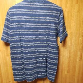 新品 インディゴボーダークルーネック半袖Tシャツの画像