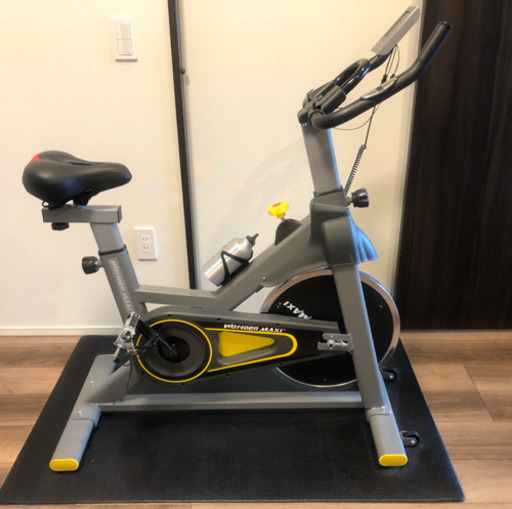 （商談中）週末限定値下げ　スピンバイク｜フィットネスバイク｜マット付|摩擦負荷無段階 静音