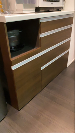 【大塚家具】キッチンカウンター　食器棚　パモウナ　wh-120w