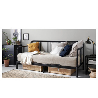 はーれー　IKEA 廃盤デイベッドフレーム IKEA デイベッドフレーム(シングルサイズ)ブラック