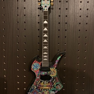 X JAPAN hide ギター型時計　サイケペイント　モンキーポッド