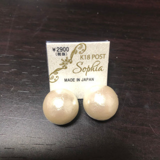 コットンパールピアス18kポスト