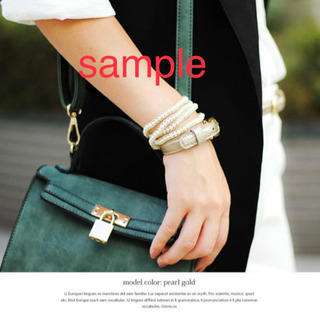 新品未使用　REAL STYLE　カラフルラップブレスレット　ミントの画像