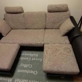 【美品】3人掛けソファ オッドマン付き