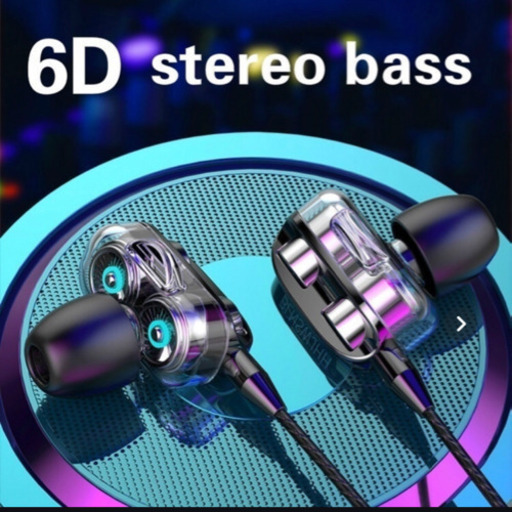 6D STEREO POWERFUL BASS有線イヤホン　新品未使用品