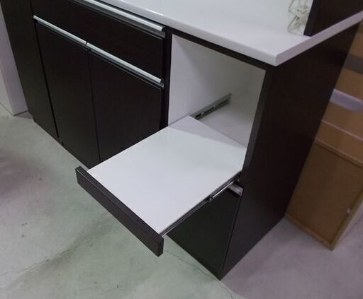 商談中　美品 レンジボード 幅150cm ブラウン ニトリ レジューム 大型 キッチンボード 食器棚 セパレート レンジ台 RESUM