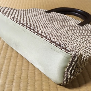 ★7/2受付終了★鞄[F] 和洋両用 持ち手木製 編みバッグの画像
