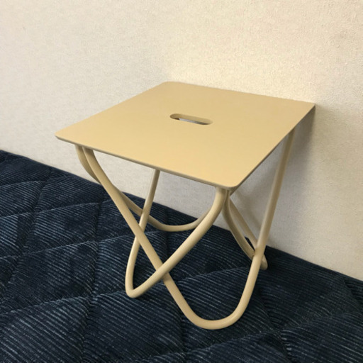 Cabane スタイリッシュ サイドテーブル ベージュ