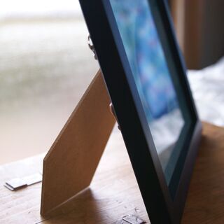 水彩画（直筆　絵画　額縁付き）：さかなの画像