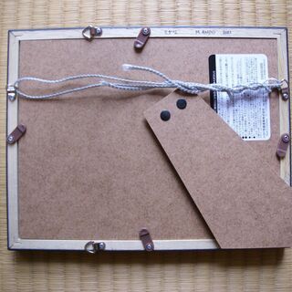 水彩画（直筆　絵画　額縁付き）：さかなの画像