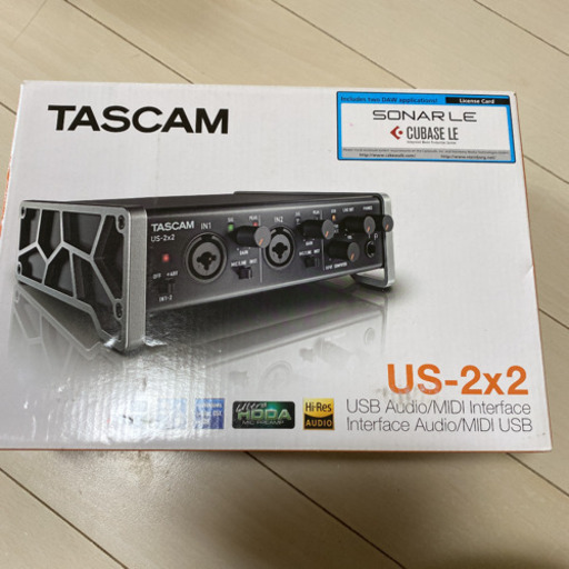 タスカム　us2x2 オーディオインターフェイス