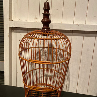 アンティーク 木製 鳥籠 鳥かご 中古 吊るせます