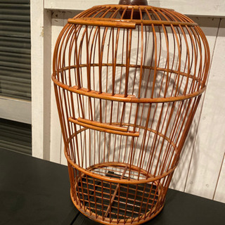 アンティーク 木製 鳥籠 鳥かご 中古 吊るせますの画像