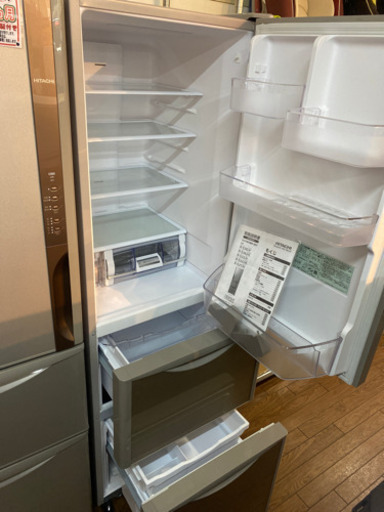 （J1）日立　3ドア冷蔵庫　R-S32JV 315L 自動製氷機能付き