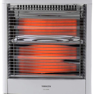 [山善] 電気ストーブ(800W/400W 2段階切替) ホワイ...