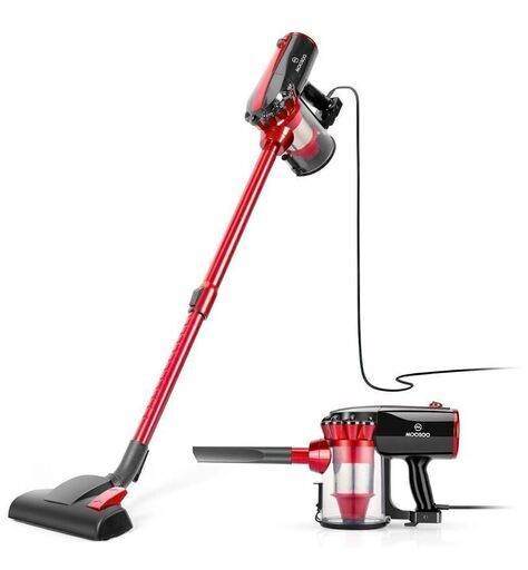 新品　未使用　掃除機 17000Pa 600W MooSoo 最強吸引力 超軽量 サイクロン式 スティッククリーナー 2Way 5mコード D600 (17000Pa)