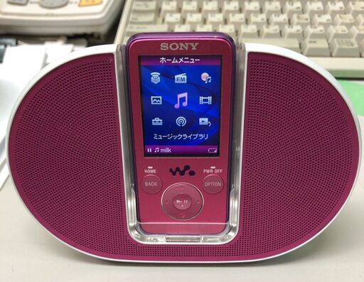 ★中古★SONY　ソニー　ポータブルメモリープレーヤ　NW-S636F　ピンク　スピーカ付　通電・動作確認済