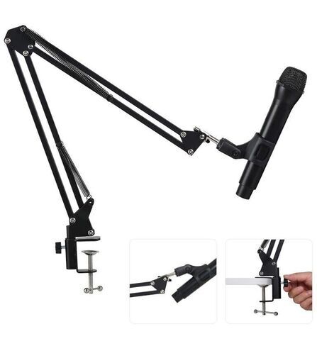 新品　未使用　そのほかも色々激安にて、出品してます！！マイクスタンド BULUSEN 折り畳み式 マイクアーム 卓上用 調整可能な角度と高さ マイクショックマウント  360°自由回転 伸縮 生放送 カラオケ ビデオ通話 オンライン会議