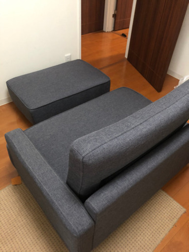 IKEA♪1人用ソファー‼️オットマン付きで‼️美品