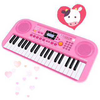 電子キーボード 37鍵盤 ピアノ おもちゃ 100種類音色 10...