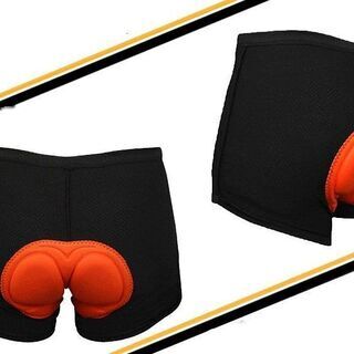ラスワン！ ゲルパッド インナーパンツ ☆新品☆ Mサイズ 3D ブラック×オレンジ 男性用 サイクリング ウェア インパン 自転車用男性下着 サイクル  ロードバイク マウンテンバイクなどにの画像
