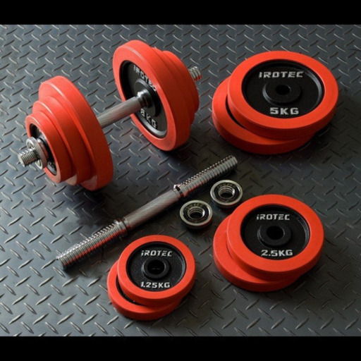 IROTEC ラバーダンベル40kgセット