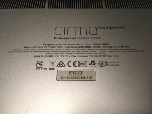 WACOM Cintiq Companion2 512GB ジャンク
