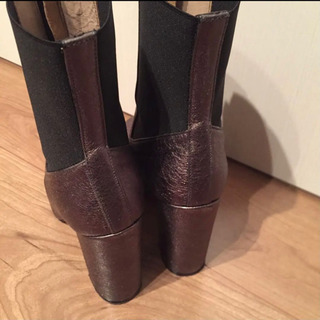 MSGM メタルカラー　スクエアトゥ　ショートブーツの画像