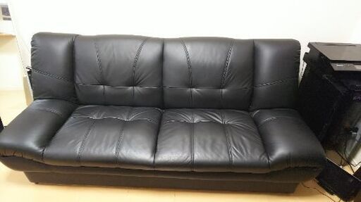 ソファーベッド黒本革新品同様