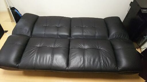 ソファーベッド黒本革新品同様
