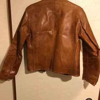 超希少!! ドルチェ&ガッバーナ レザー ジャケット ビンテージモデル ブラウン クラッシュ＆ダメージ 国内正規品 DOLCE&GABBANA ダメージ加工 イタリア製 本革