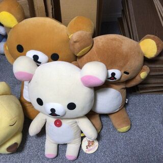 大きいサイズのぬいぐるみ　リラックマ×3、くまのプーさん×2、ド...